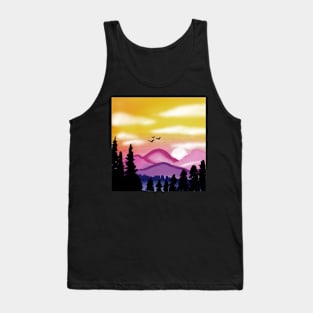 Pink Mountain Tank Top